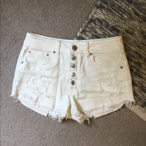 AE White Hi Rise Festival Shorts-NWOT.